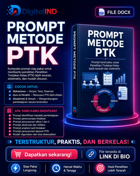 Prompt Metode Penelitian Tindakan Kelas (PTK)